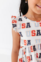 Load image into Gallery viewer, USA | Double Ruffle Tank Peplum