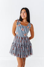 Load image into Gallery viewer, Striped Mickey Pumpkin | ADULT Ruffle Mesh Dress