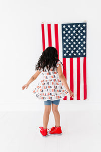 USA | Double Ruffle Tank Peplum
