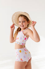 Load image into Gallery viewer, Painted Dotty: Ruffle Bandeau TWO-PIECE