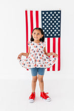 Load image into Gallery viewer, USA | Double Ruffle Tank Peplum
