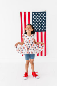 USA | Double Ruffle Tank Peplum