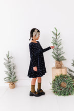 Load image into Gallery viewer, Black Dottie | Velvet Bow Back Dress