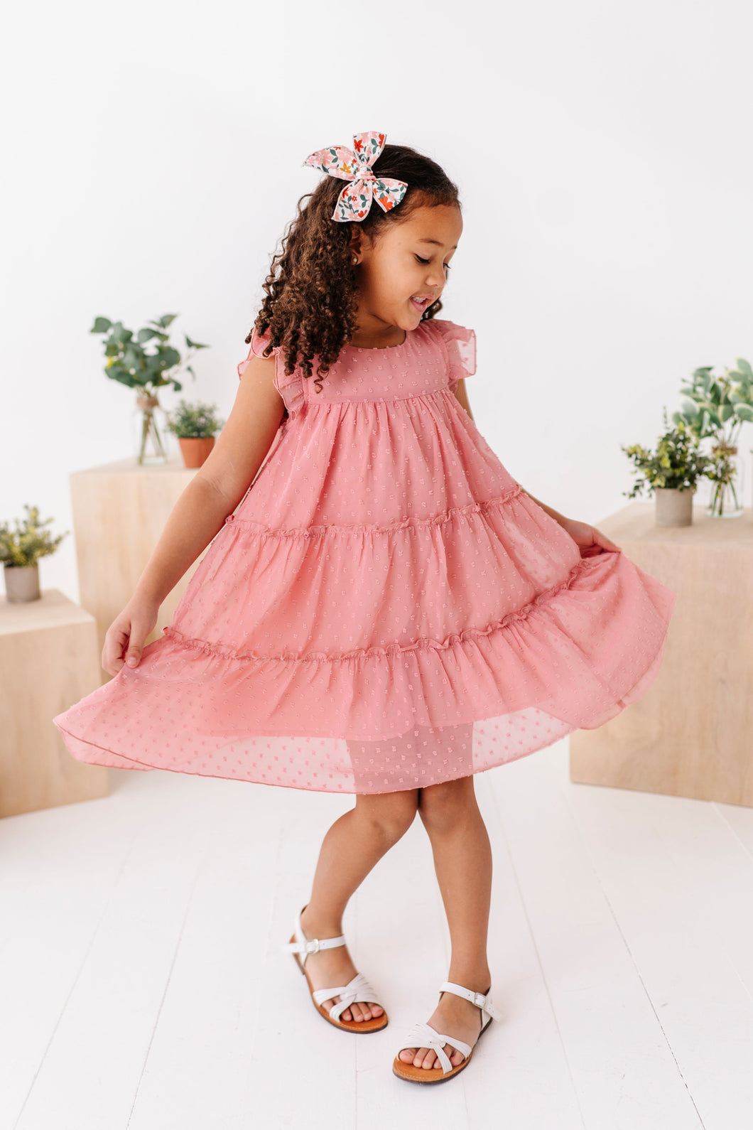 Peaches n’ Cream | Polka Dotty Swing Dress