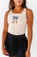 Load image into Gallery viewer, Pumpkin Bow TAN | ADULT TANK