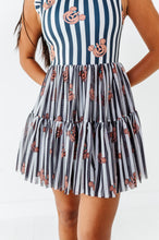 Load image into Gallery viewer, Striped Mickey Pumpkin | ADULT Ruffle Mesh Dress