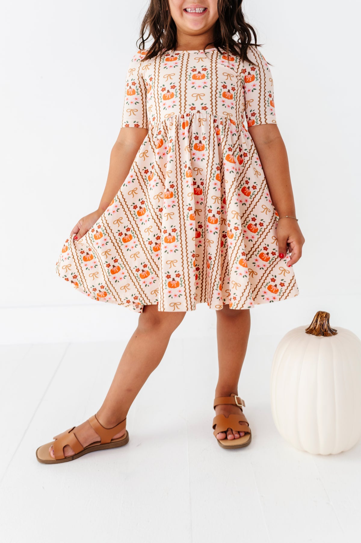 Harvest Charm | Bow Back Twirl Dress