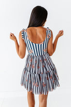 Load image into Gallery viewer, Striped Mickey Pumpkin | ADULT Ruffle Mesh Dress