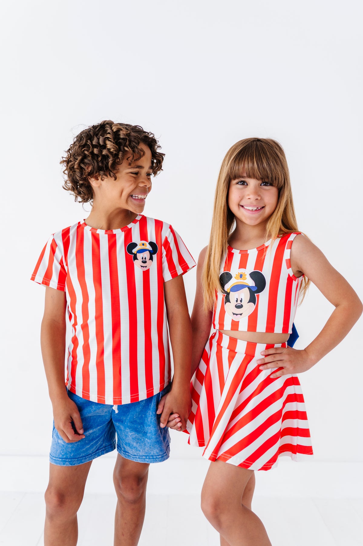 Mickey Pocket (RED Stripes) | KIDS TEE