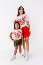 Load image into Gallery viewer, Red Peppermint Mouse | KIDS CREAM TEE