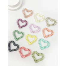 Load image into Gallery viewer, Heart Shape of Spiral Hair Ties-Set of 4 (colors vary)