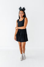 Solid Black | ADULT Ruffle Mesh Dress