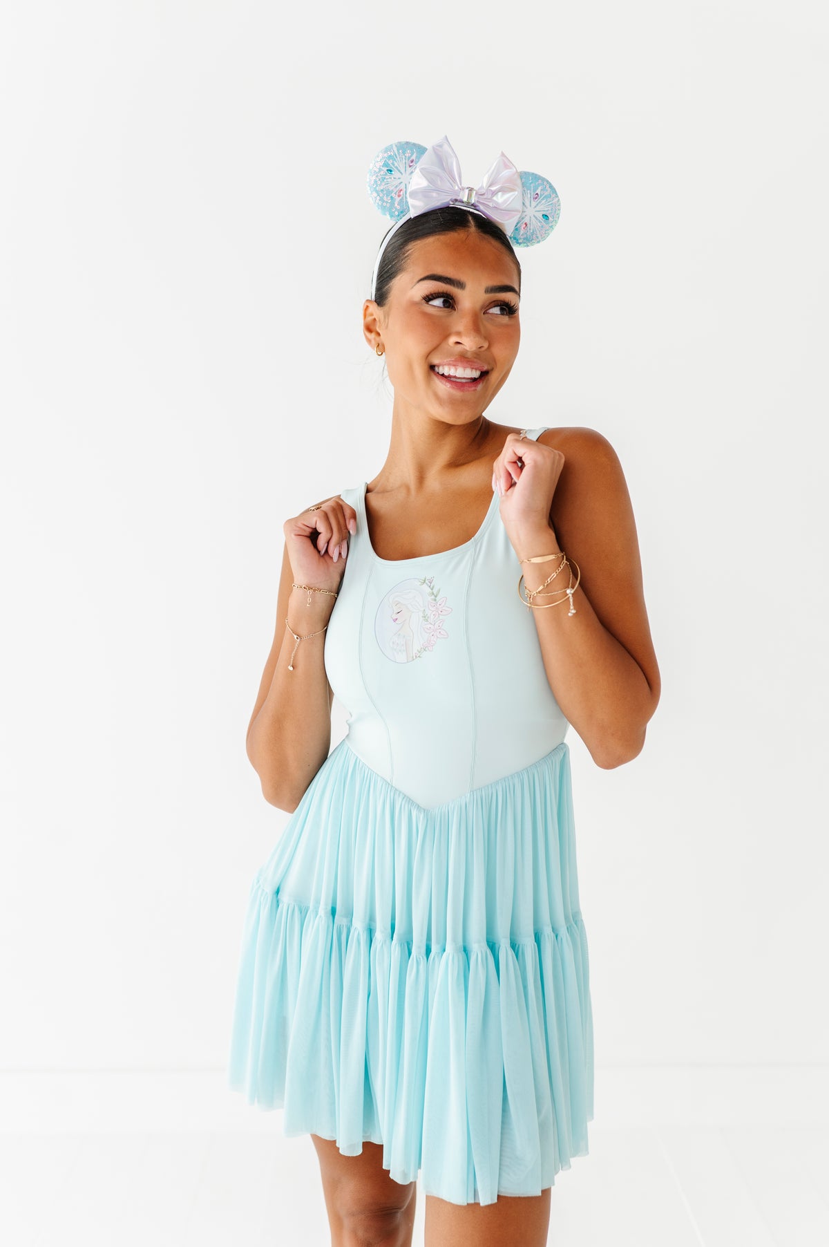 Elsa (ADULT) | Icy Blue Mesh DRESS