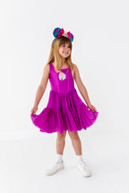 Ana (KIDS) | Raspberry Mesh DRESS