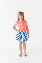 Load image into Gallery viewer, BLUE Spangled Stripes | SKORT