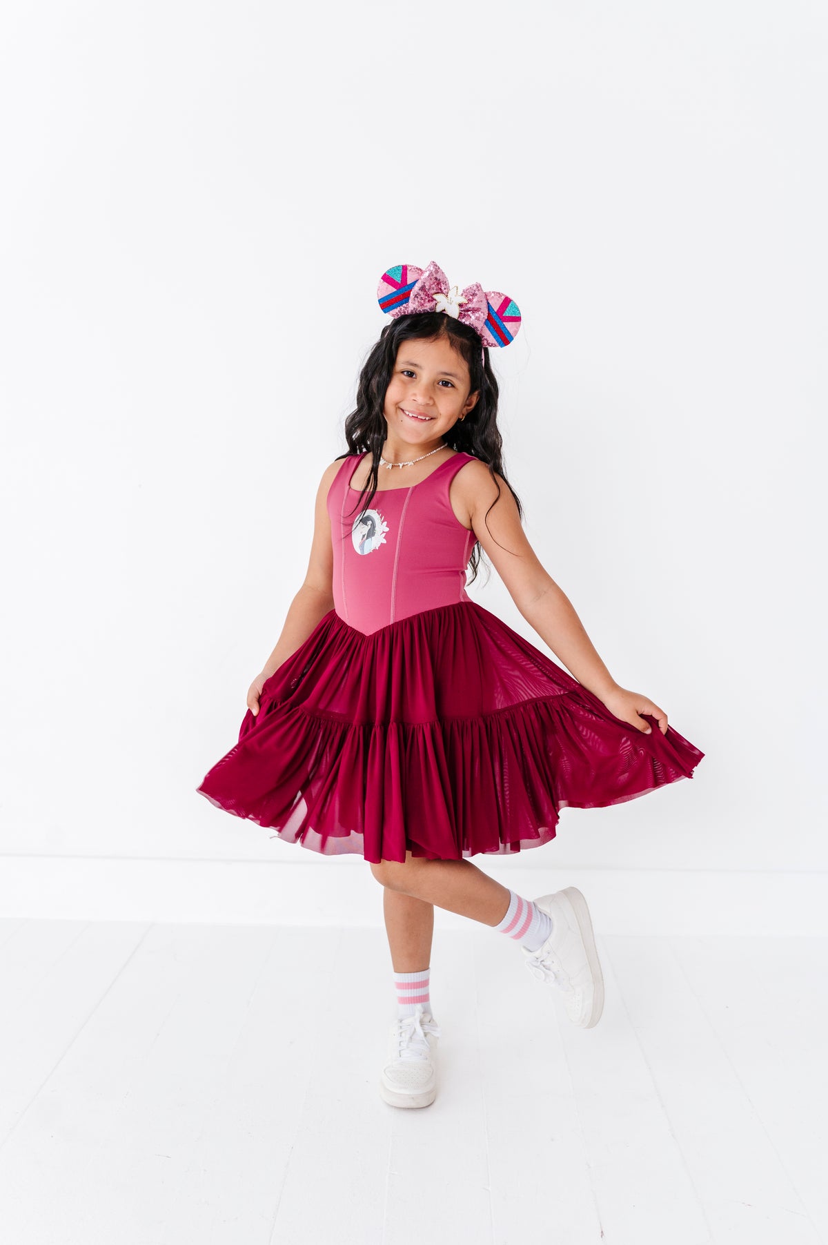 Mulan (KIDS) | Wine Mesh DRESS