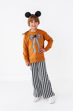 Load image into Gallery viewer, Stripe Mouse Bow (RUST) | SIDE SPLIT SWEATSHIRT