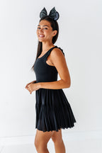 Solid Black | ADULT Ruffle Mesh Dress