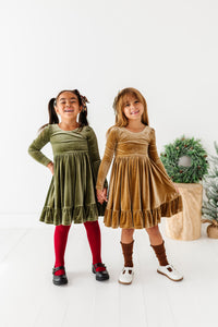 Carmel | Velvet Bow Back Dress