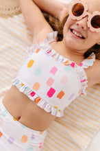 Load image into Gallery viewer, Painted Dotty: Ruffle Bandeau TWO-PIECE