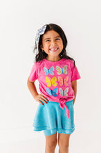 Load image into Gallery viewer, Butterflies | Pink Vintage Front-Tie Tee