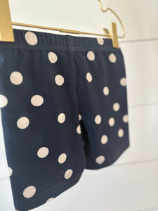 Navy Dotty | Biker Shorts