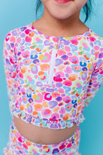 Load image into Gallery viewer, Sugarwave Leopard | 1/4th ZIP RASHGUARD 2-PIECE