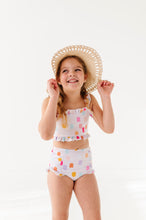 Load image into Gallery viewer, Painted Dotty: Ruffle Bandeau TWO-PIECE