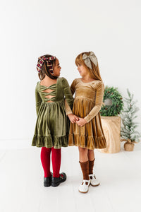 Carmel | Velvet Bow Back Dress