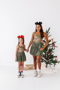 Holiday Snacks | (ADULT) Mesh GREEN DRESS