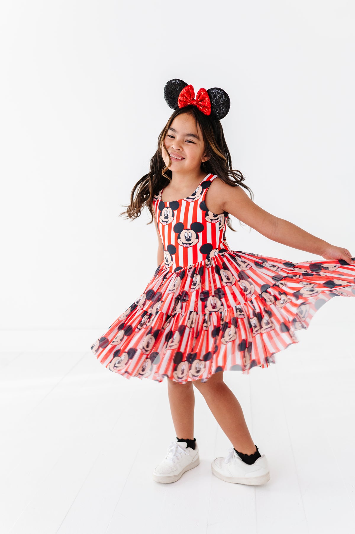 MICKEY Stripe (KIDS) | Mesh DRESS