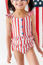 Load image into Gallery viewer, Spangled Stripes | Star Button TWO-PIECE
