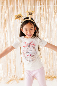 DISCO BALL BOW | Ruffle Tee