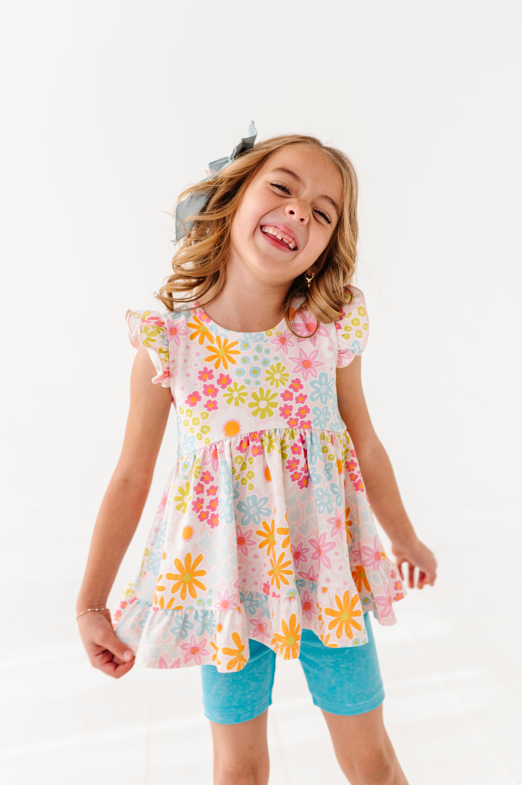 Summer Floral | Double Ruffle Peplum