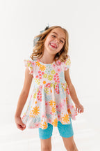 Summer Floral | Double Ruffle Peplum