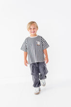 Load image into Gallery viewer, Peace-Out Ghost | Stripes Boxy Tee