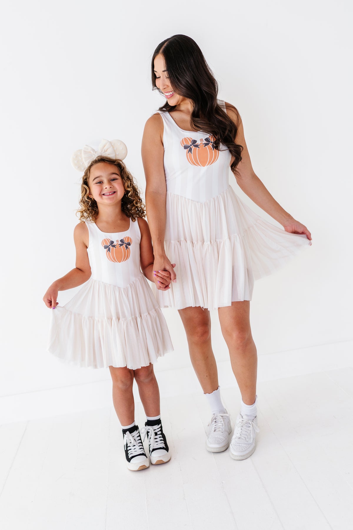 Piggy Pumpkin STRIPE | ADULT Mesh Dress