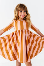 Load image into Gallery viewer, Maple Sugar Stripe | Twirl Dress