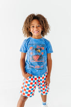 Load image into Gallery viewer, Eagle Stamp | BLUE Boys Curve Hem Tee