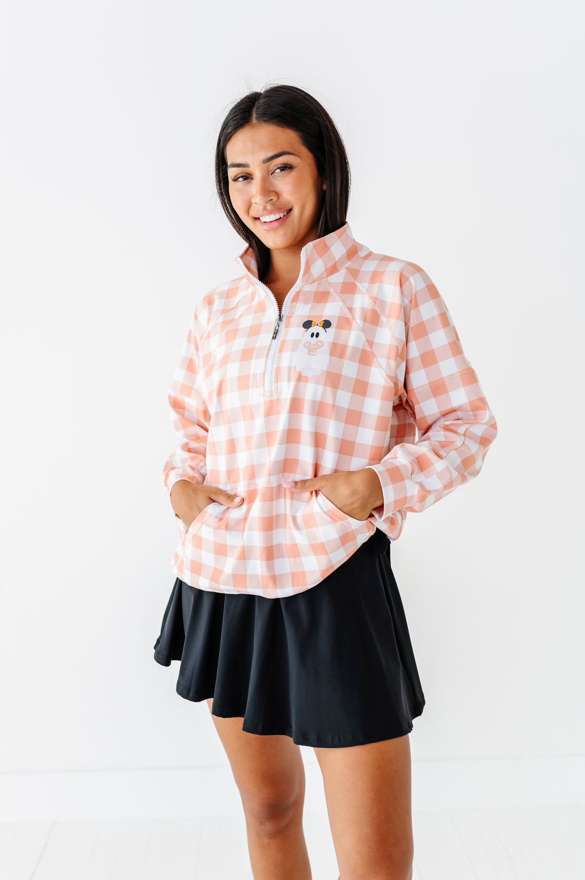 Pretzel Ghostie (PLAID) | ADULT 1/4th ZIP