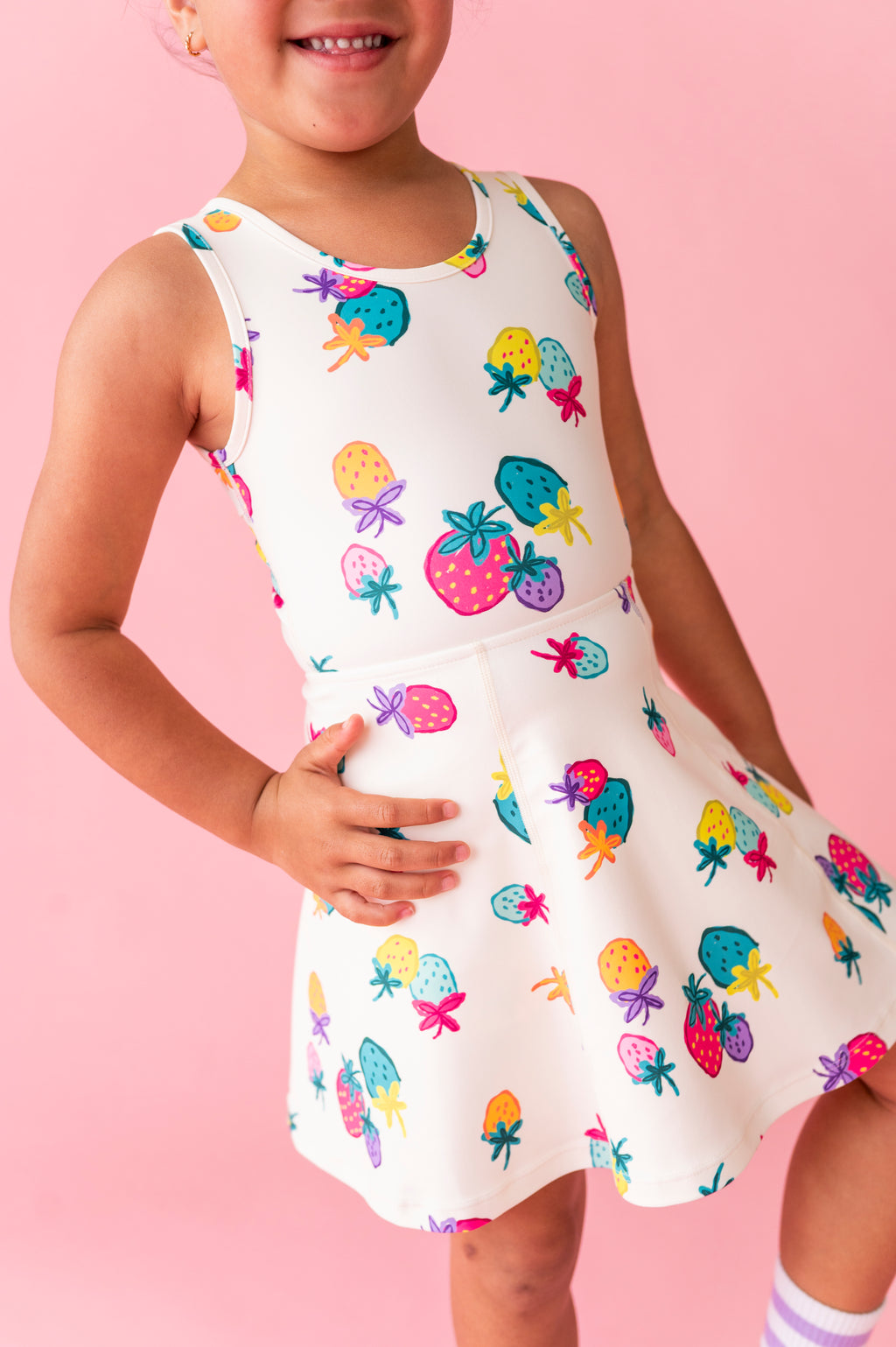Sugar Berry | Twisty Back Active Dress (with shorts!)