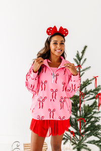 Mouse Bows PINK | (ADULT) 1/4th Zip