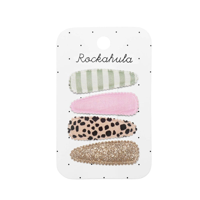 Leopard Fabric Clip Set (4 pack)