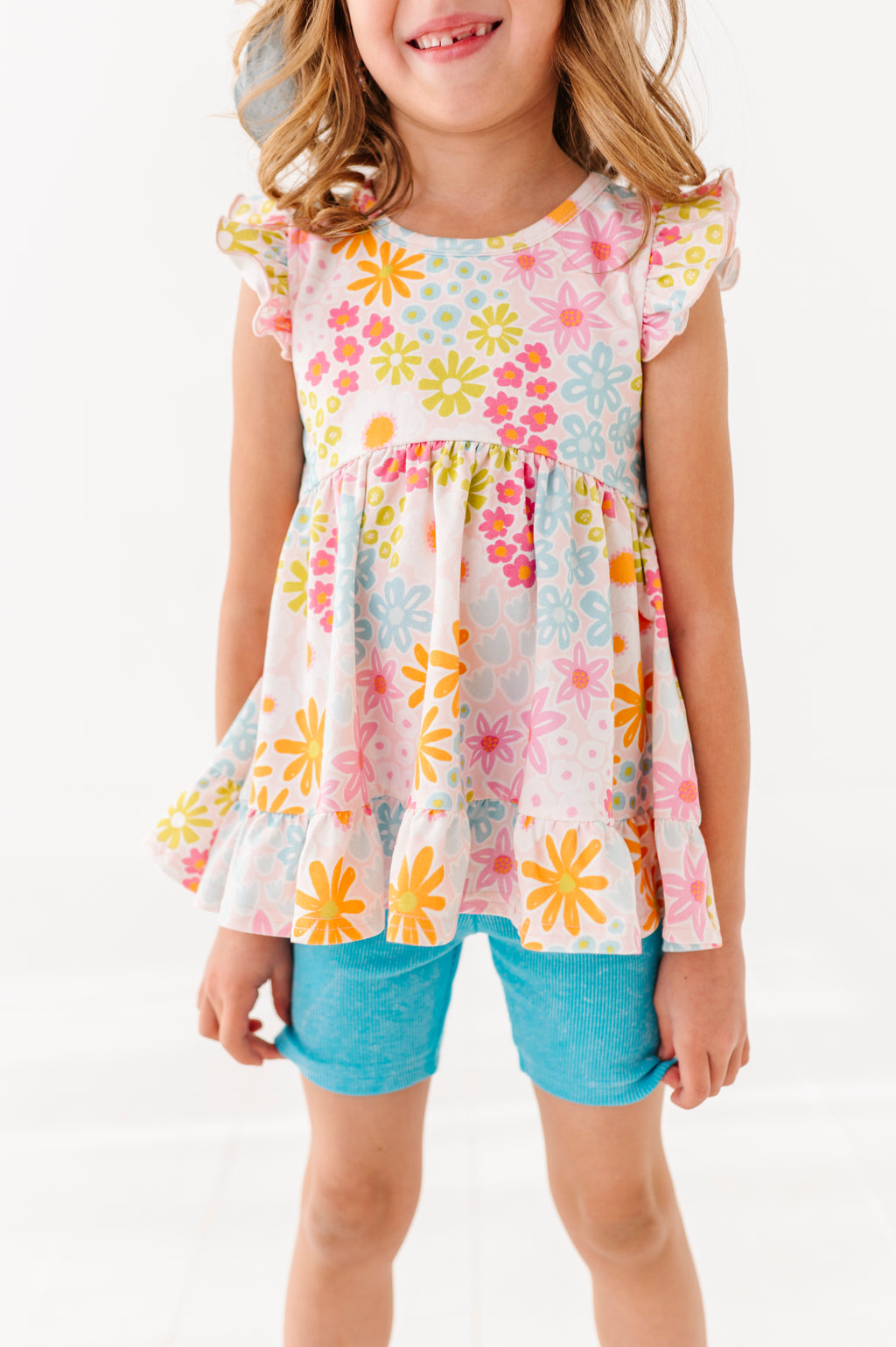 Summer Floral | Double Ruffle Peplum