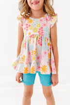 Summer Floral | Double Ruffle Peplum