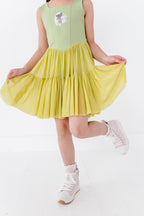 Tiana (KIDS) | Pistachio Mesh DRESS