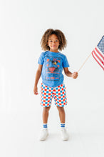 Load image into Gallery viewer, Eagle Stamp | BLUE Boys Curve Hem Tee
