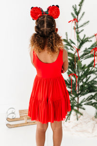 Mouse Bow RED | (KIDS) Mesh DRESS