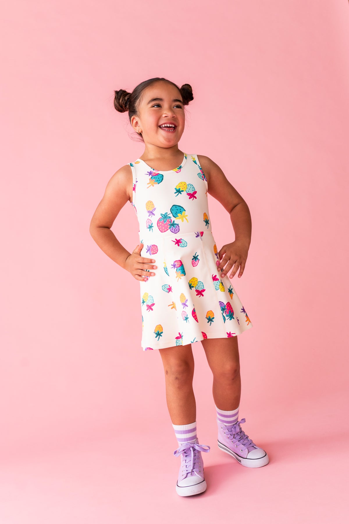 Sugar Berry | Twisty Back Active Dress (with shorts!)