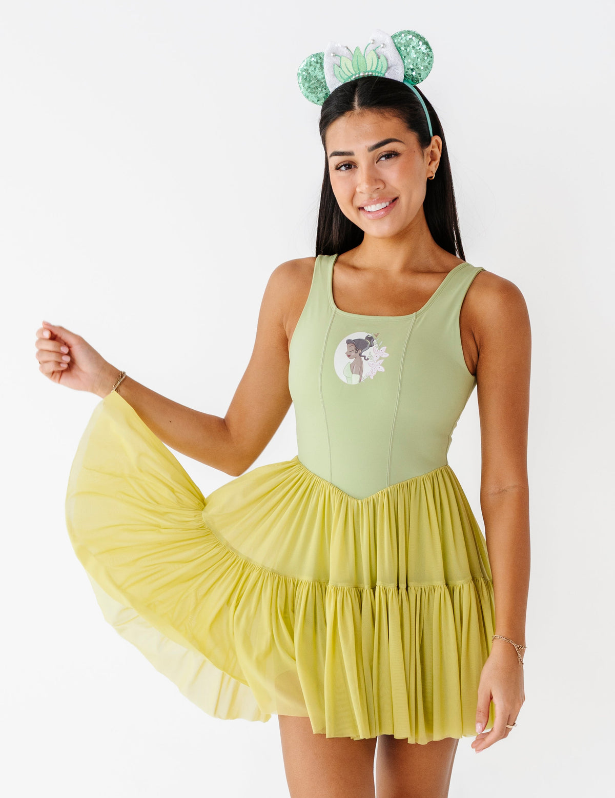 Tiana (ADULT) | Pistachio Mesh DRESS